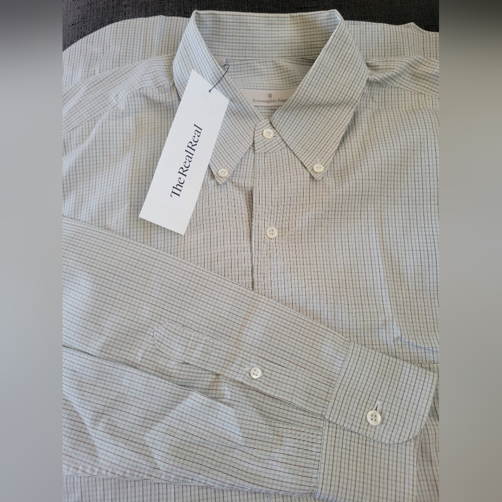 Ermenegildo Zegna 41 16  button down dress shirt